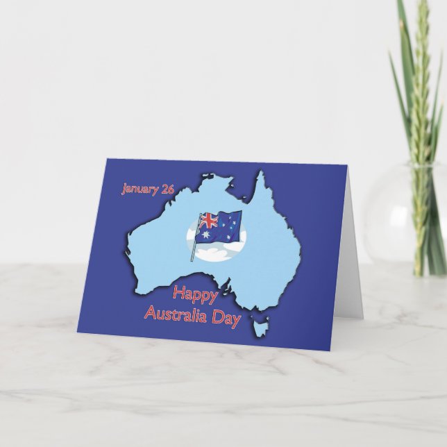 Australischer Tag 26. Januar Feiertagskarte (Vorderseite)