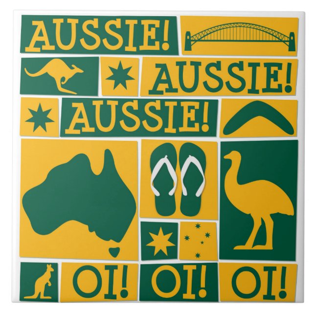 Australischer Tag Fliese (Vorderseite)