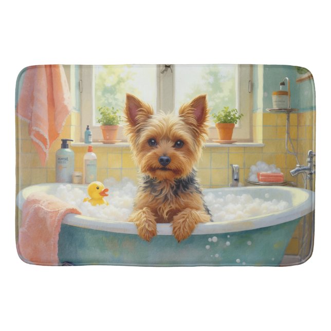 Australischer Terrier Badezeit-Spaß Badezimmer-Dek Badematte (Vorderseite)