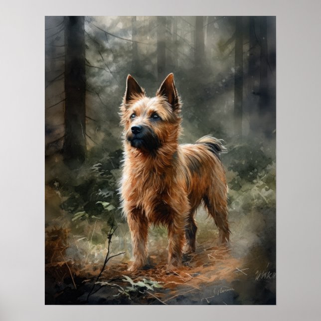 Australischer Terrier Dog Art Print Poster (Vorne)
