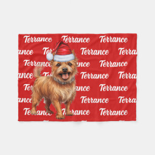 Australischer Terrier Dog Name Gemustert Weihnacht Fleecedecke