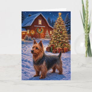 Australischer Terrier Feiertagskarte