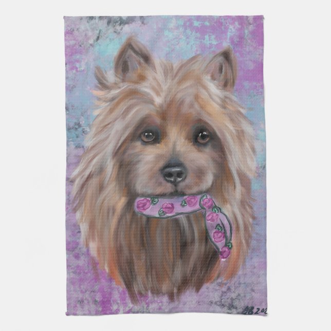 AUSTRALISCHER TERRIER GESCHIRRTUCH (Vertikal)