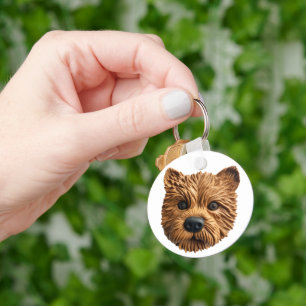 Australischer Terrier Hund 3D Inspiriert Schlüsselanhänger
