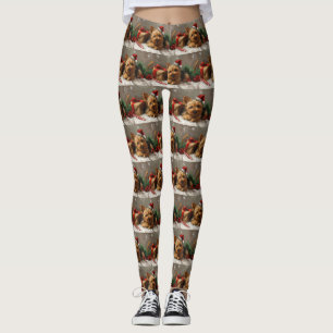 Australischer Terrier-Hund Weihnachtsfest Leggings