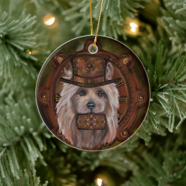 AUSTRALISCHER TERRIER KERAMIK ORNAMENT (Baum)