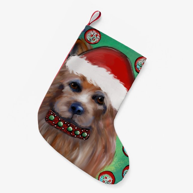 AUSTRALISCHER TERRIER KLEINER WEIHNACHTSSTRUMPF (Vorderansicht (hängend))