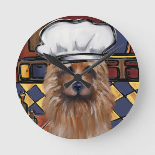 Australischer Terrier   Runde Wanduhr