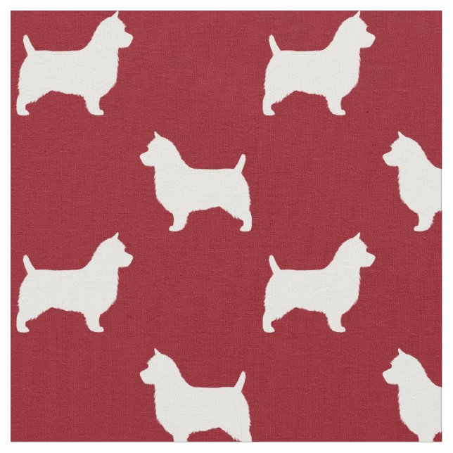 Australischer Terrier-Silhouette-Muster Stoff (Nahaufnahme)