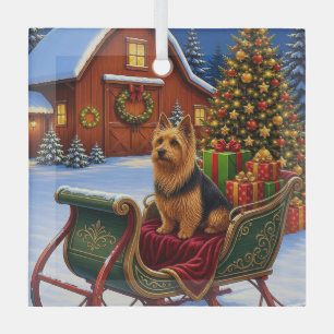 Australischer Terrier Urlaub Ornament Aus Glas