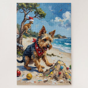 Australischer Terrier Weihnachten Down Under Urlau Puzzle