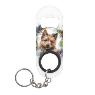 Australischer Terrier Weihnachtskranz Festlicher H Mini Flaschenöffner