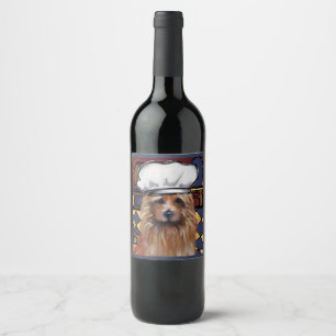 Australischer Terrier Weinetikett