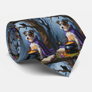 Australischer Terrier - Whimsical Halloween-Malere Krawatte