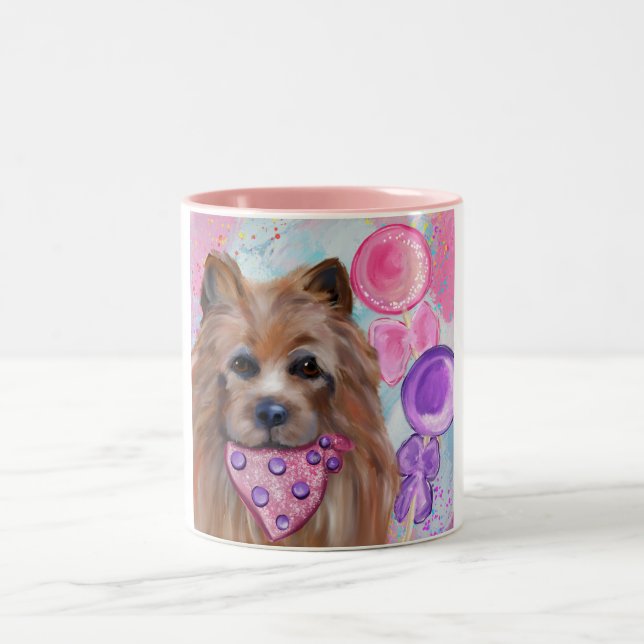 AUSTRALISCHER TERRIER ZWEIFARBIGE TASSE (Mittel)