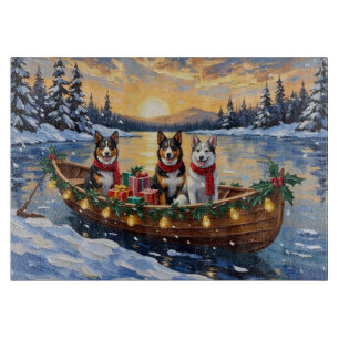 Australischer Tierzüchterhund Weihnachtsboot Urlau Schneidebrett