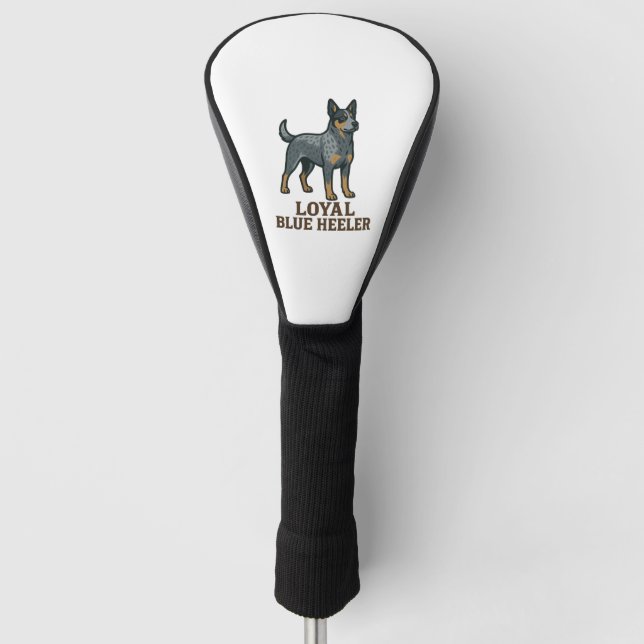 Australischer Treibhund Treuer Blue Heeler Golf Headcover (Vorderseite)