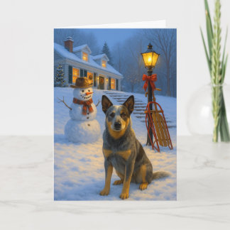 Australischer Tüderhund Weihnachtskarte Feiertagskarte
