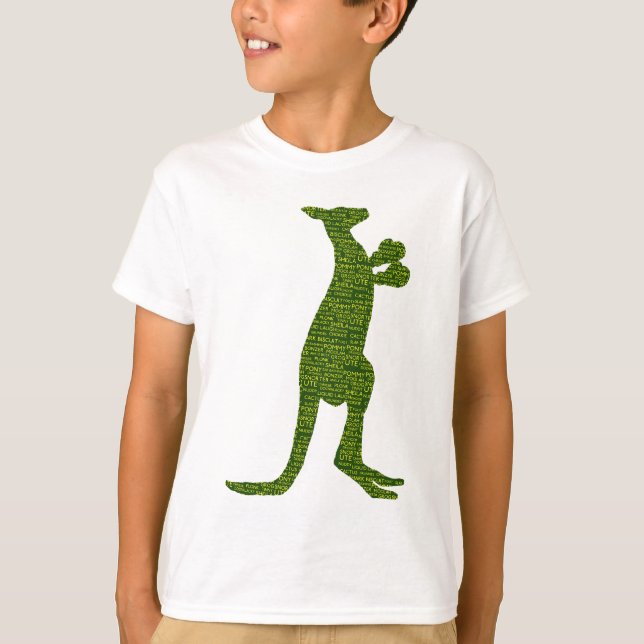 Australischer Verpacken-Känguru mit T-Shirt (Vorderseite)