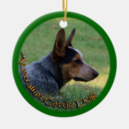 AUSTRALISCHER VIEH-HUND - BLAUES HEELER - KERAMIKORNAMENT