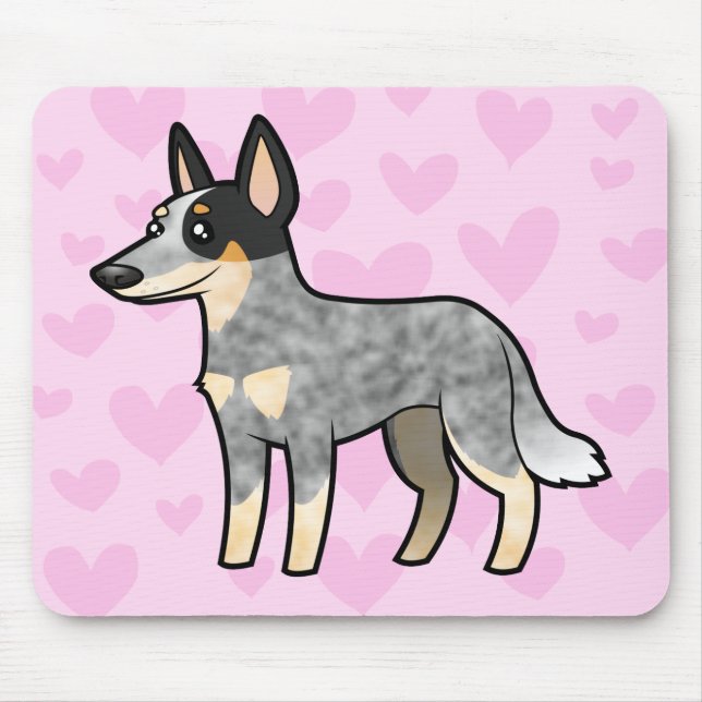 Australischer Vieh-Hund/Kelpie-Liebe Mousepad (Vorne)