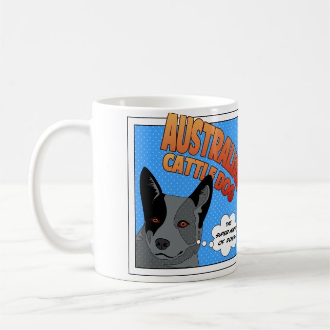Australischer Vieh-Hundesuperheld Tasse (Links)