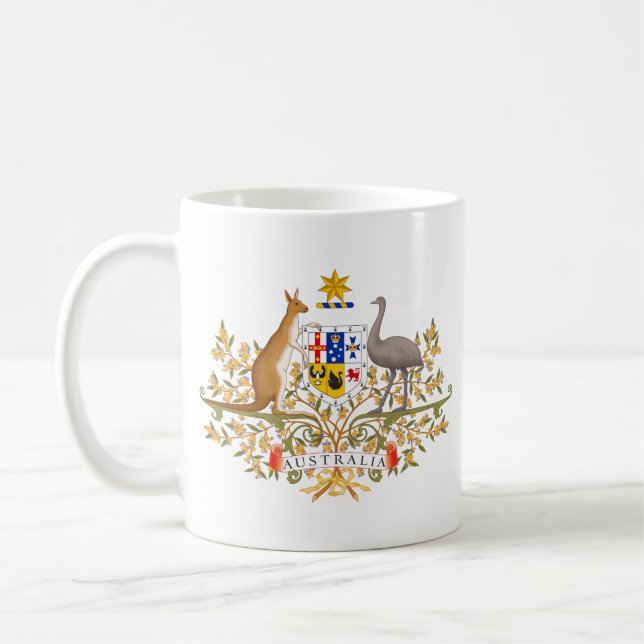 Australischer Wappen Kaffeetasse (Links)