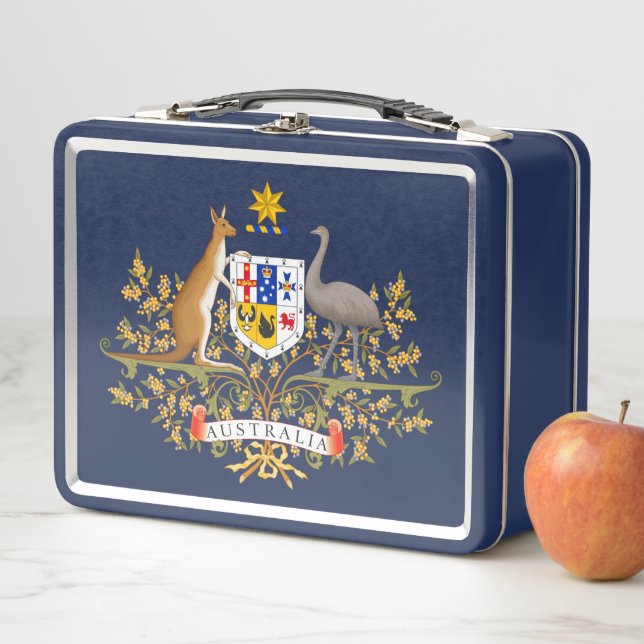Australischer Wappen Metall Brotdose (Beispiel)