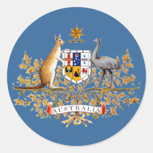 Australischer Wappen Runder Aufkleber