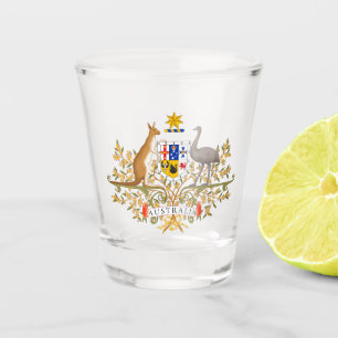 Australischer Wappen Schnapsglas