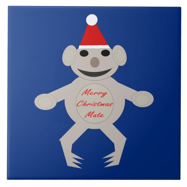 Australischer Weihnachtskoala Bärenteil Fliese (Vorderseite)