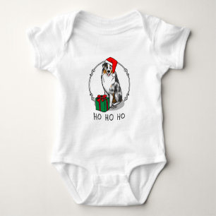 Australischer Weihnachtsschäfer (blauer Merle tan/ Baby Strampler