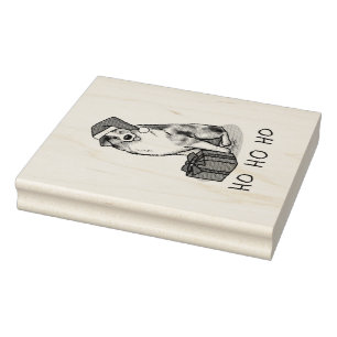 Australischer Weihnachtsschäfer (blauer Merle tan/ Gummistempel