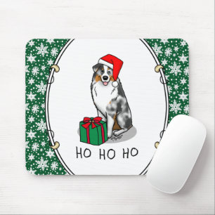 Australischer Weihnachtsschäfer (blauer Merle tan/ Mousepad