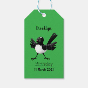 Australischer Willie Wagtail Cartoon Geschenkanhänger