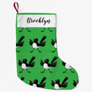 Australischer Willie Wagtail Cartoon Kleiner Weihnachtsstrumpf