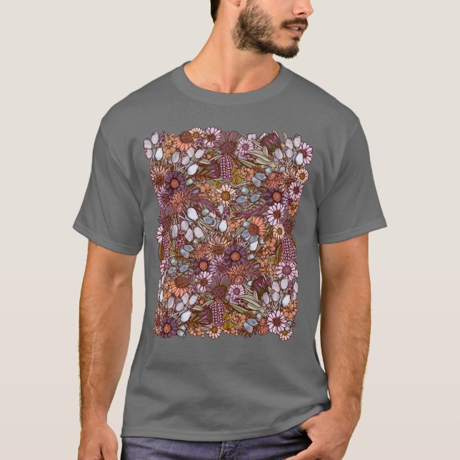 Australischer Winter Wildblume Garden T - Shirt (Vorderseite)