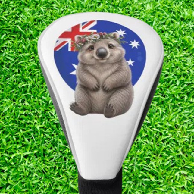 Australischer Wombat Golf Headcover (imagine pulling a cheeky Aussie wombat out of your bag)
