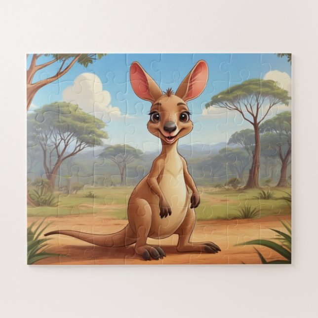 Australisches Abenteuer mit Little Kangaroo Puzzle (Horizontal)