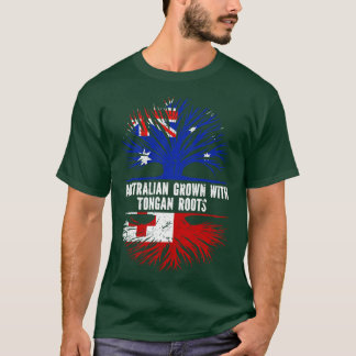 Australisches Anbau mit Tongan Roots Australien Fl T-Shirt