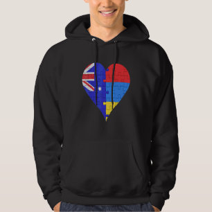 australisches Armenisches Flaggenherz Hoodie