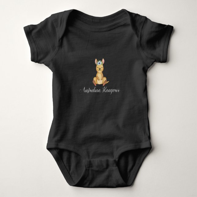 Australisches Baby Kangaroo, Baby Geschenk Kangaro Baby Strampler (Vorderseite)