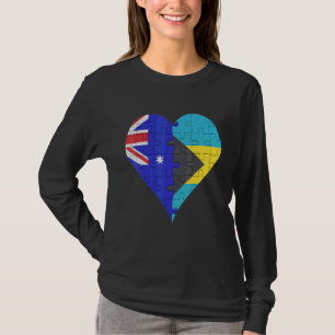 Australisches Bahamian-Flaggenherz T-Shirt