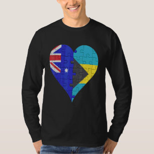Australisches Bahamian-Flaggenherz T-Shirt