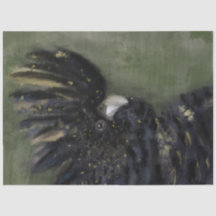 Australisches Black Cockatoo-Dekoupage-Papier