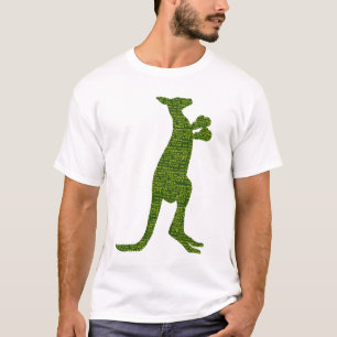 Australisches Boxkangaroo mit Slang Typografie T-Shirt