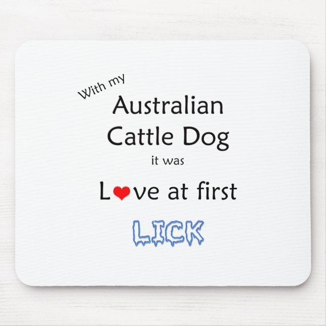 Australisches Cattle Dog Lick Design Mousepad (Vorne)