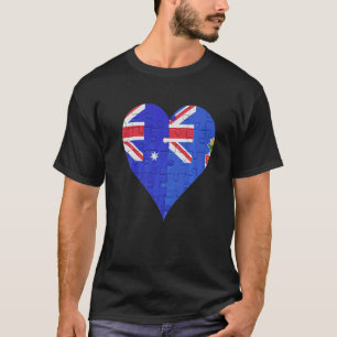 Australisches Caymanisches Flaggenherz T-Shirt