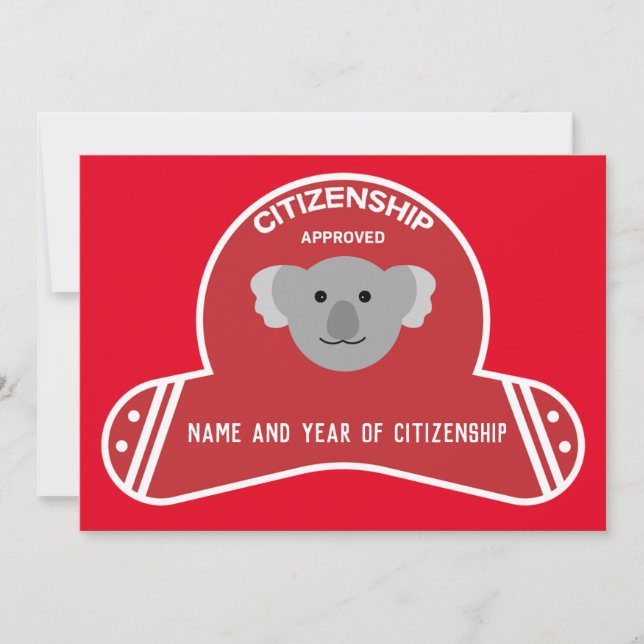 Australisches Citizenship Party Herzlichen Glückwu Dankeskarte (Vorderseite)