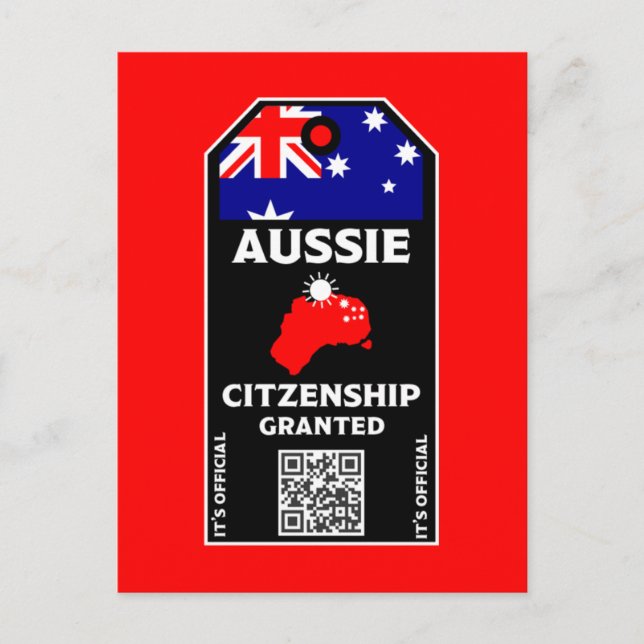 Australisches Citizenship Party Herzlichen Glückwu Postkarte (Vorderseite)